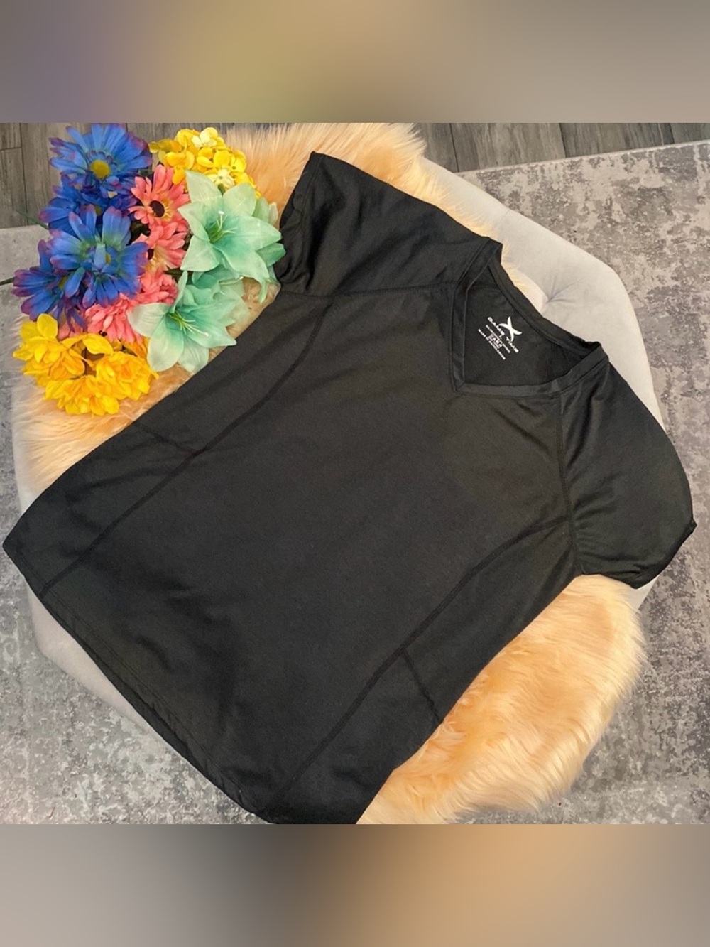 LG Black Active Casual Shirt Sleeve Tee Shirt